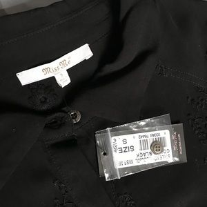 MISS ME floral formation shirt / tunic black